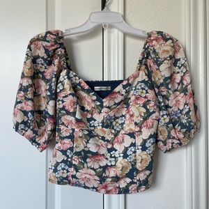 NWT Abercrombie & Fitch Floral Corset Top